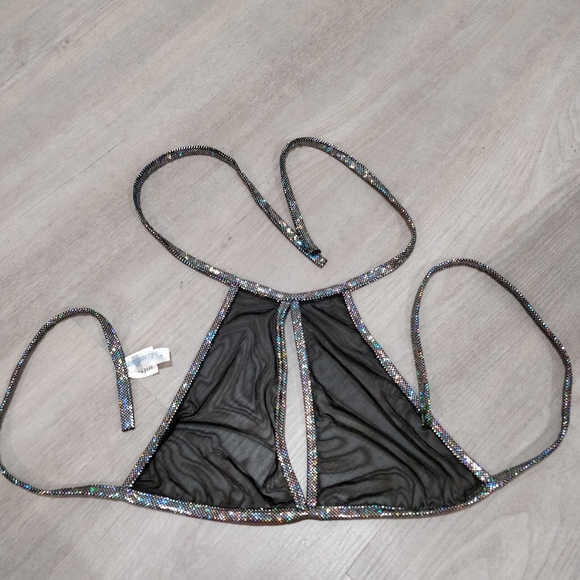 NWOT iHeartRaves festival iridescent bralette